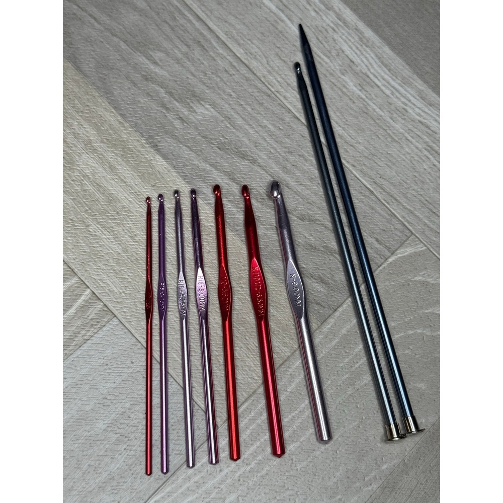 Boye Crochet Hooks Knitting Needles Set‎ Aluminum Metal Crafting Hobby Handmade
